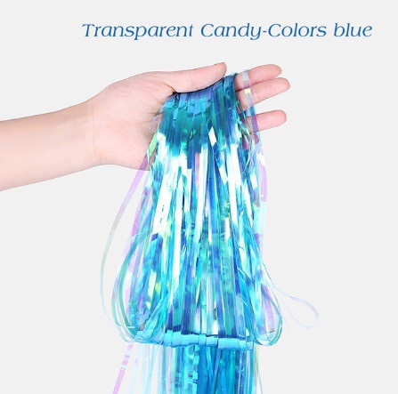 Шторка із фольги 2 м на 1 м перламутрово-блакитний Київ - фото 3