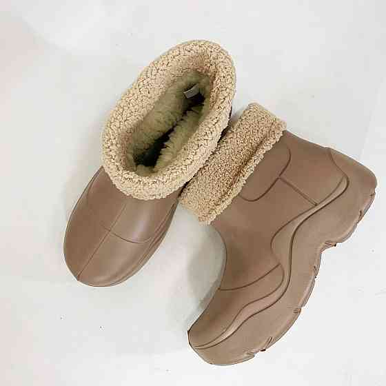 Женские черние зимние галоши 39р, Женские дутики водонепроницаемые дутики на затяжке IT-33 Ивано-Франковск