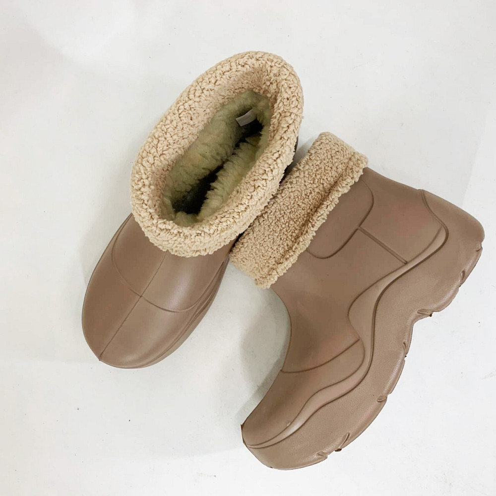 Женские черние зимние галоши 39р, Женские дутики водонепроницаемые дутики на затяжке IT-33 Ивано-Франковск - изображение 3