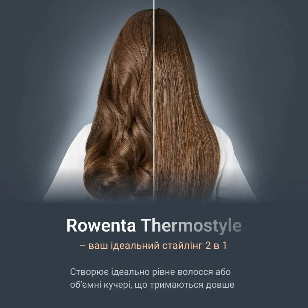 Праска (випрямляч) для волосся Rowenta Thermoglide SF7120E0 ( чорний із сірим ) Харьков - изображение 8