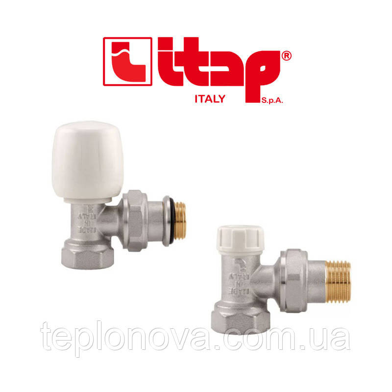 Крани радіаторні ITAP кутові 1/2" Італія (Комплект 394S + 396S) Чернівці - фото 1