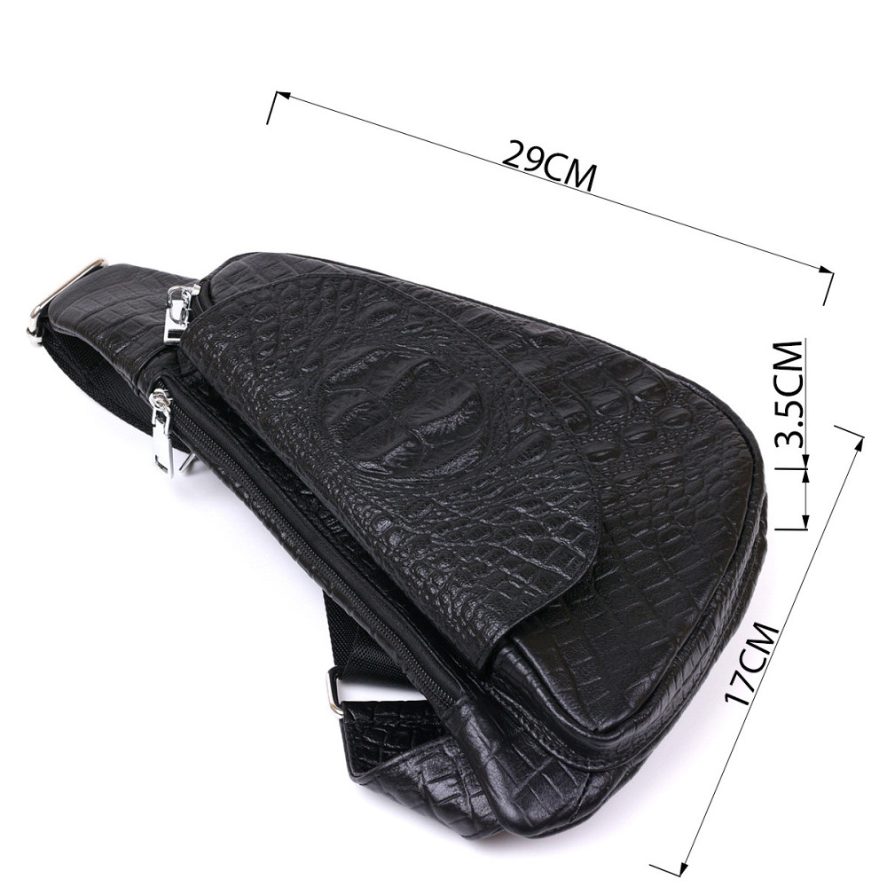 Чоловічі сумки з натуральної шкіри через плече Vintage 20489 Чорний Київ - фото 3