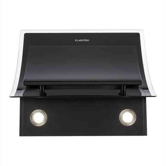 Вытяжка Sabia из защитного стекла, без головки, 60 см, настенный монтаж, черный (Германия, читать описание) Ровно