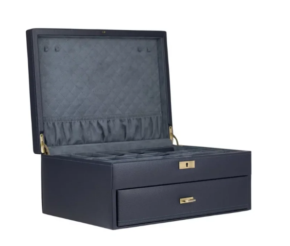 Скринька Friedrich Lederwaren для зберігання 20 годин Dynasty під склом (37х27.5х16.5 см) Темно-синій Київ - фото 7