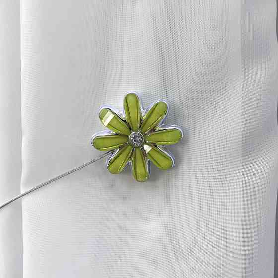 Магніти для штор та гардин "Квітка" набір 2 шт Салатовий (81-246) Київ