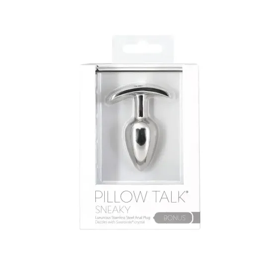 Анальна пробка Pillow Talk Sneaky Luxurious Stainless Steel Anal Plug із кристалом Swarovski Львів