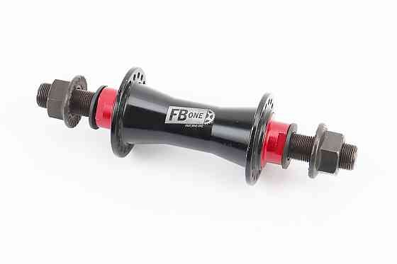 Втулка передня BMX алюмінієва 14Gx36H, 2 пром-підшипники 6902 2RS, вісь 14мм, кріпл. гайка, чорно-червона FB-A275В Київ