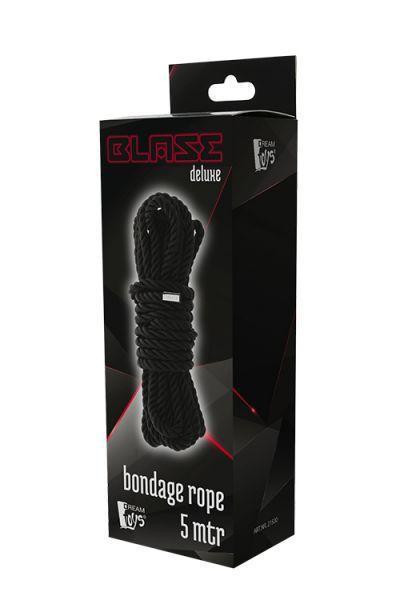 Мотузка для бондажа BLAZE DELUXE BONDAGE ROPE 5M BLACK Sex Aura Київ - фото 2