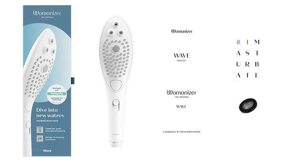 Насадка-стимулятор для душа 2в1 Womanizer Wave White, массажер для интимных зон Sex Aura Киев - изображение 5
