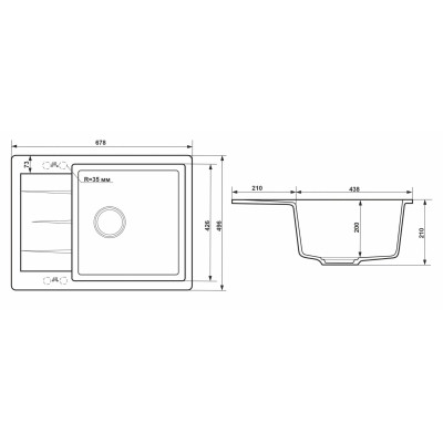 Мийка кухонна GRANADO LINARES marron (gr0806) Вінниця - фото 7