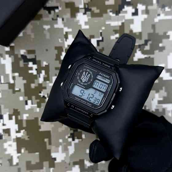 Patriot 010BKUASI Тризуб срібло Чорні + Коробка. SBR Київ