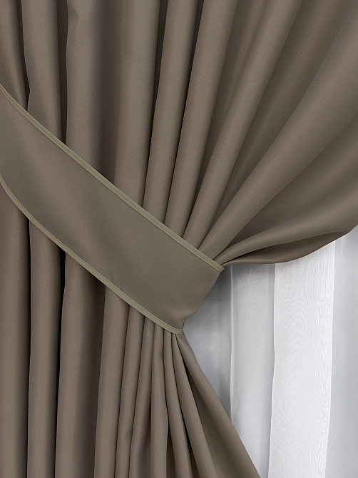 Комплект готовых штор VR-Textil Bagema Rvs № 2069ш Капучино 150х290 см 2 шт (33-1266) Киев - изображение 5