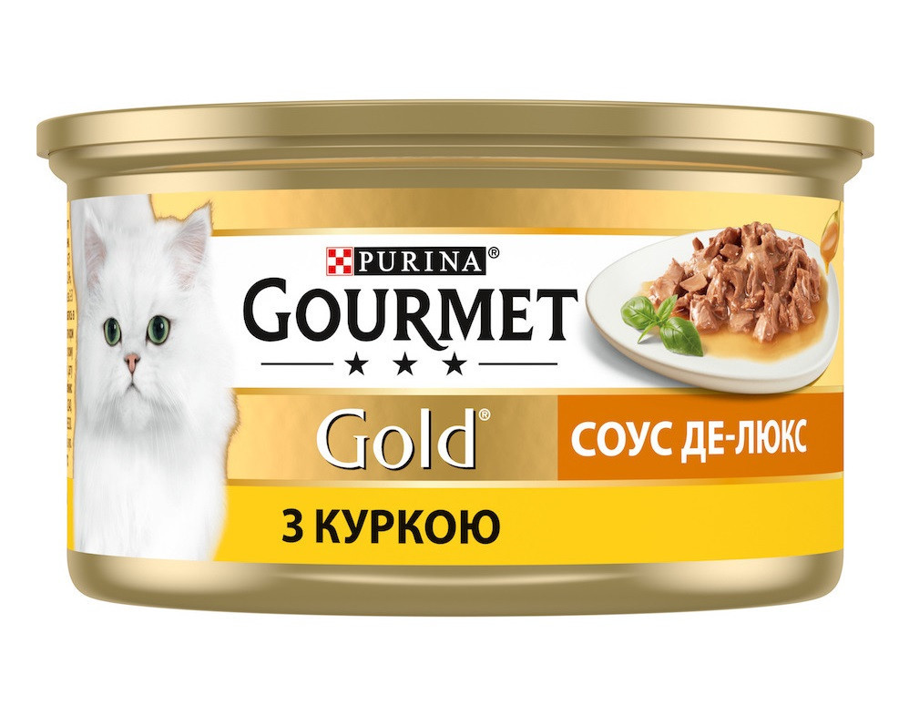 Консерва Gourmet Gold (Гурме Голд) Соус Де-Люкс для кошек с курицей 85 г Purina Винница - изображение 1