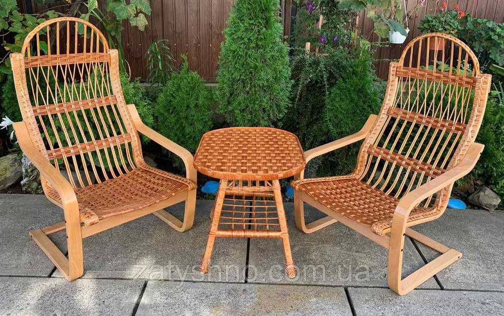 Плетеные шезлонги с овальным столом Киев - изображение 5