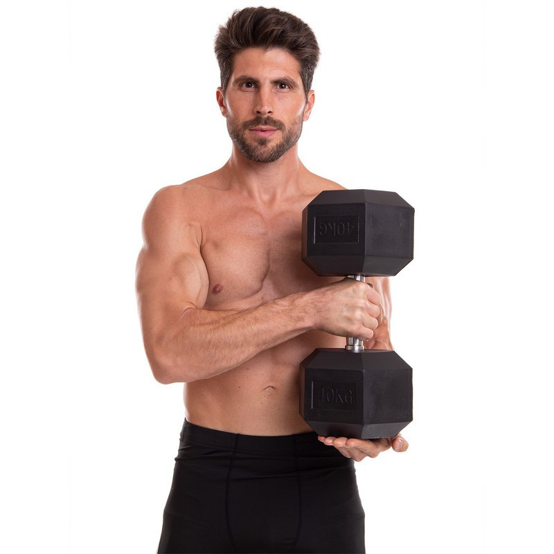 Гантель 40 кг цільна шестигранна гексагональна Zelart Київ - фото 7