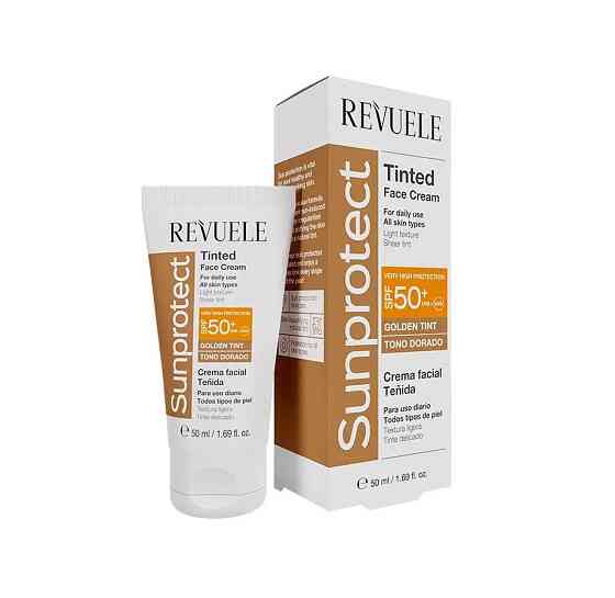 Тонуючий крем для обличчя Золотистий тон з SPF50 Sunprotect Revuele 50 мл Київ