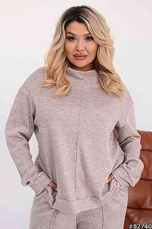 Жіночий костюм із двосторонньої ангори пудра, 54-56 Одеса