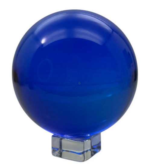 Шар синий хрусталь на подставке Киев - изображение 1
