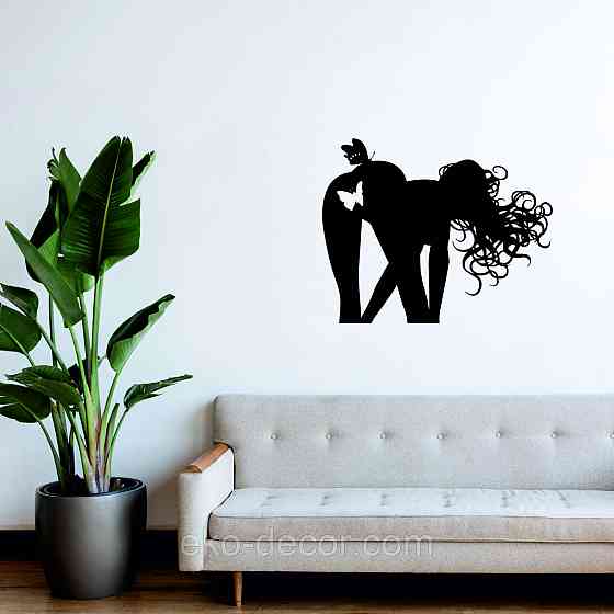 Декоративное настенное Панно «Силуэт женщины», Декор на стену 110*88 см, Черный Киев