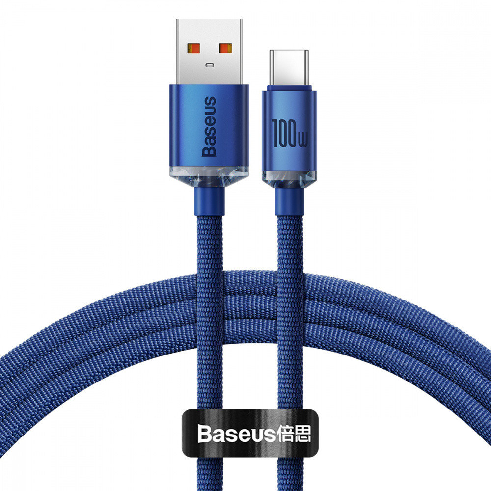 Кабель Baseus Crystal Shine Series Type-C 100W 1.2м блакитний Львів - фото 1
