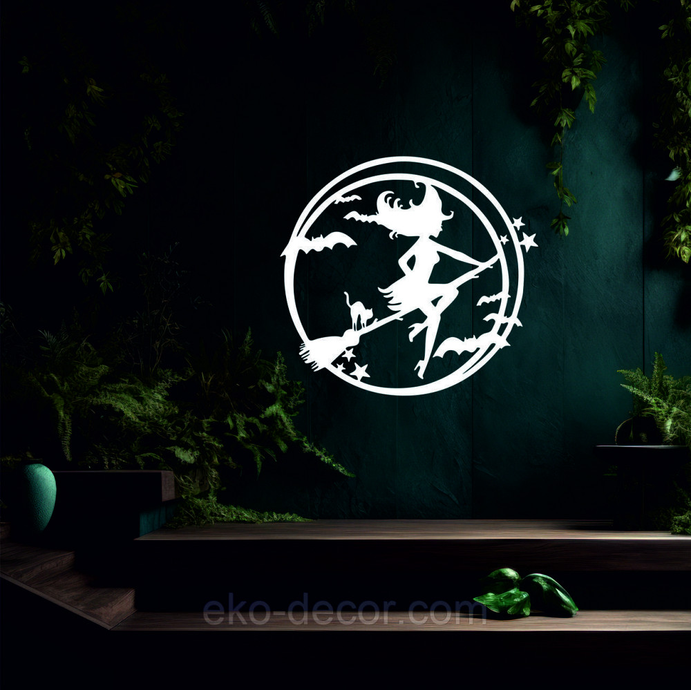 Декоративное настенное 3D Панно «Ведьма», Декор на стену с объемом 50*46 см, Белый Киев - изображение 8