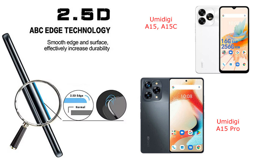 Захисне скло ArmorGlass для Umidigi A15, A15C, A15 Pro – стійке до подряпин та ударів Київ - фото 2