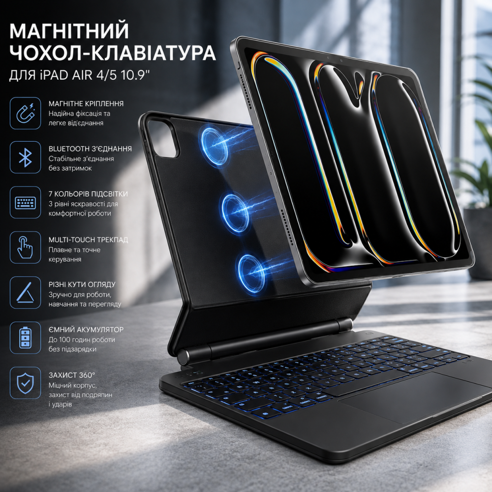 Чехол-клавиатура с тачпадом для iPad Air 4/5 (10.9