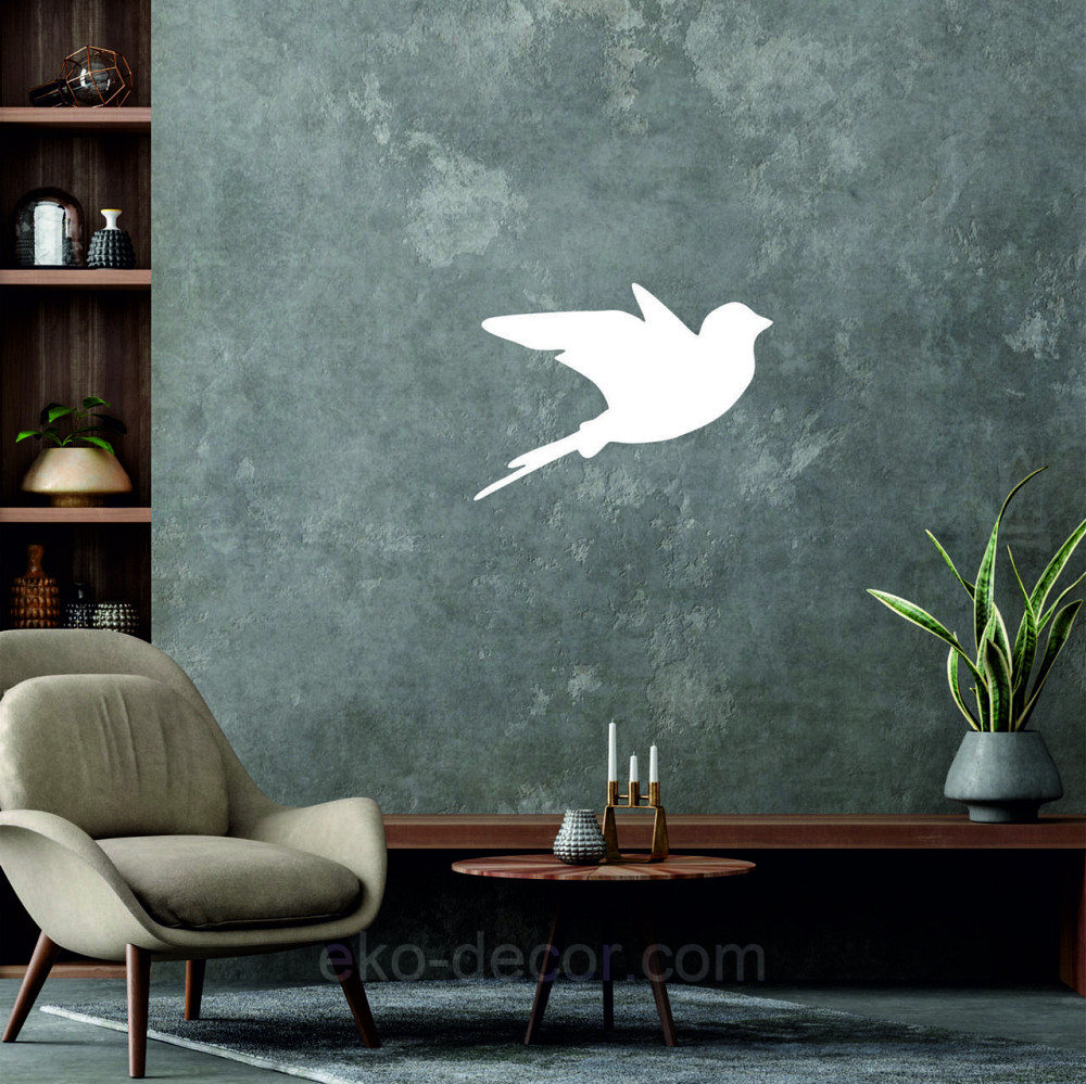 Декоративное настенное Панно «Птичка» Декор на стену(цена за 1шт) 30*21 см, Белый Киев - изображение 8