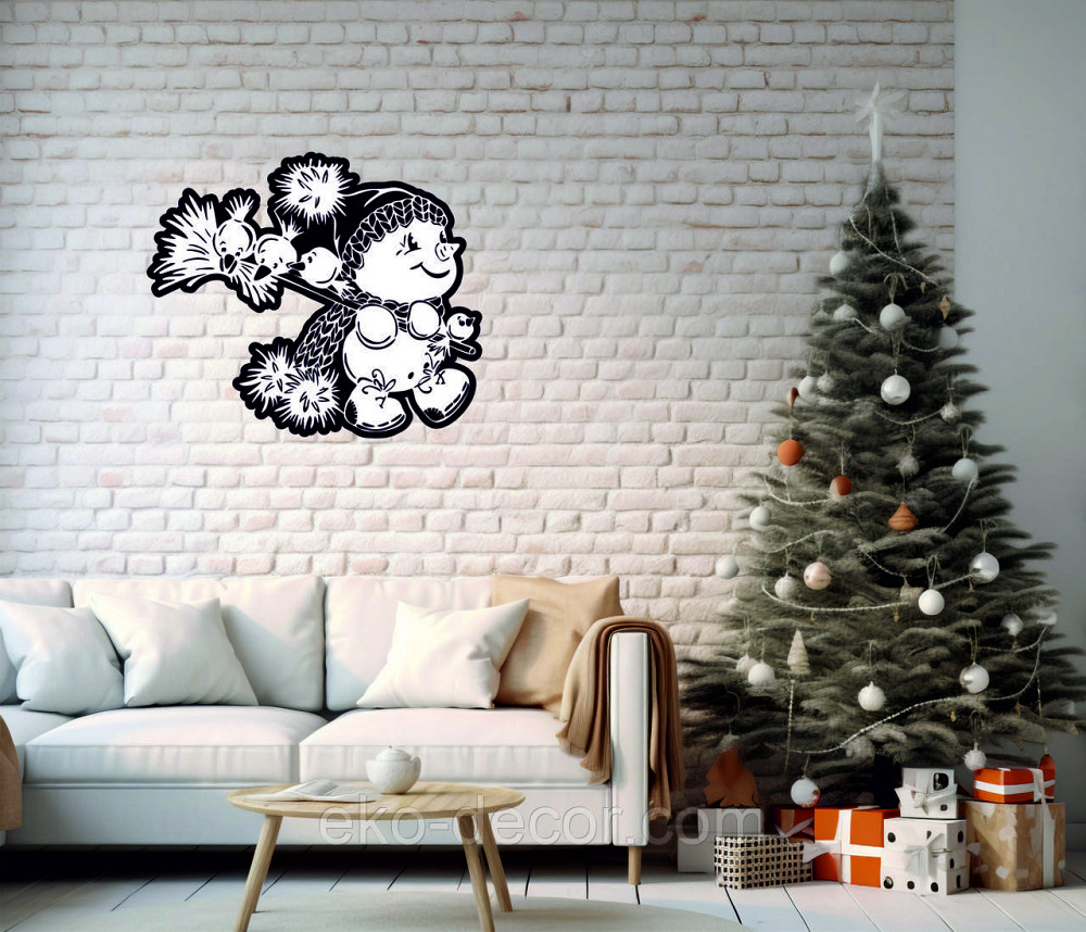 Декоративне настінне Панно «Сніговик», Декор на стену Київ - фото 5