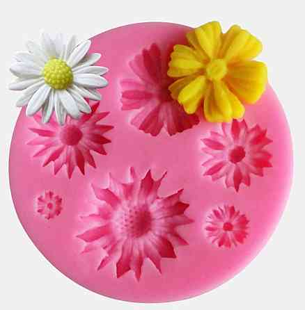 Молд силиконовый Цветы 73 мм розовый Киев