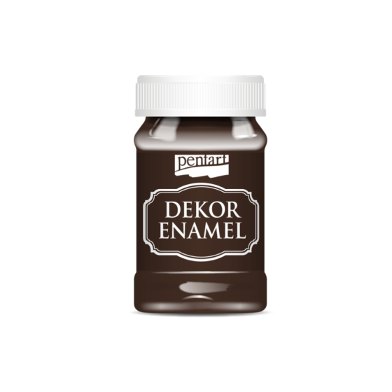 Фарба акрилова "Dekor Enamel", глянцева, Коричнева, 100мл, Pentart Київ