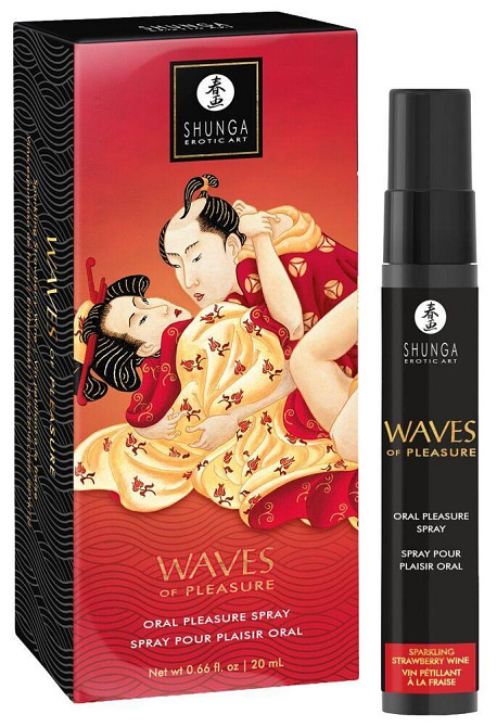 Спрей для посилення слиновиділення Shunga Waves of Pleasure Strawberry Sparkling Wine Sex Aura Київ - фото 2
