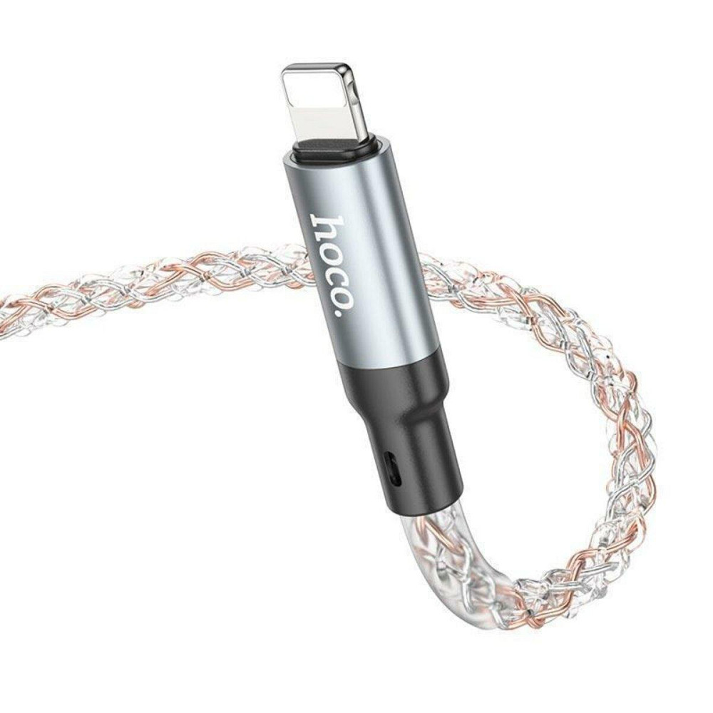 Кабель HOCO U112 Shine для зарядки и передачи данных Lightning, цвет серый 6931474788801 Одесса - изображение 3