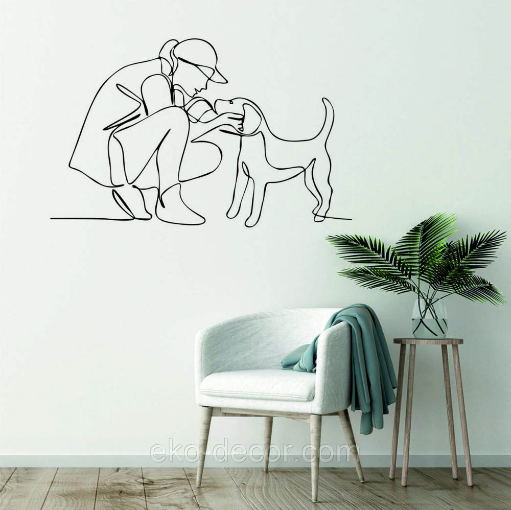 Декоративне настінне Панно «Друг» Декор на стіну 90*56 см, Чорний Київ - фото 4