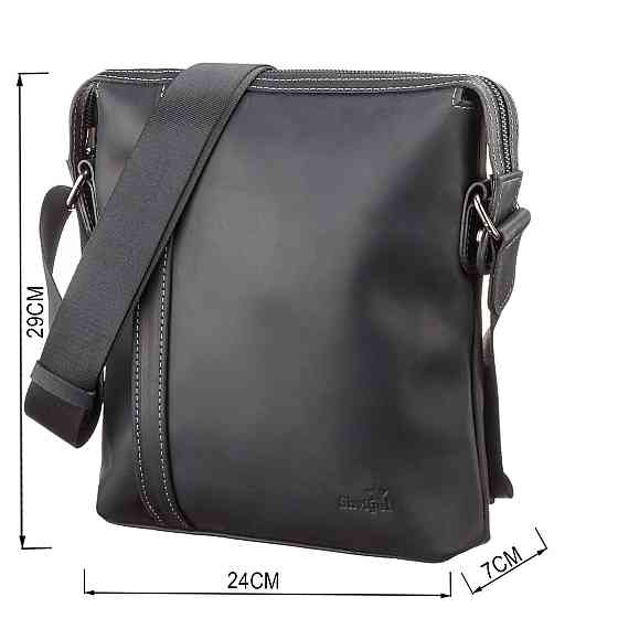 Сумка мужская SHVIGEL 11098 кожаная Черная Киев