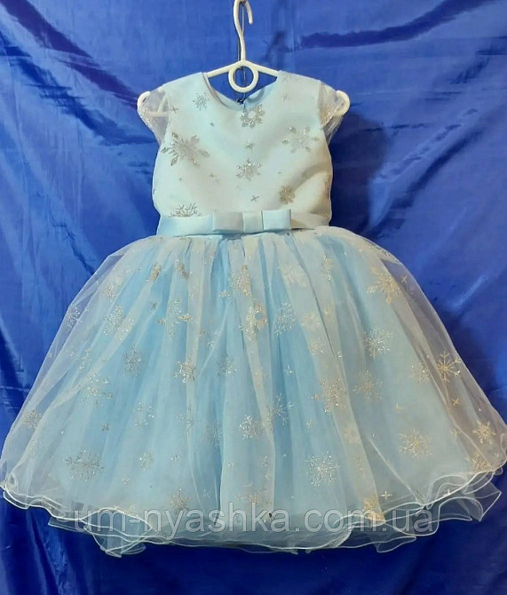 Платье Снежинка нарядное голубое платье со снежинками Снежинка со снежинками Кривой Рог - изображение 1