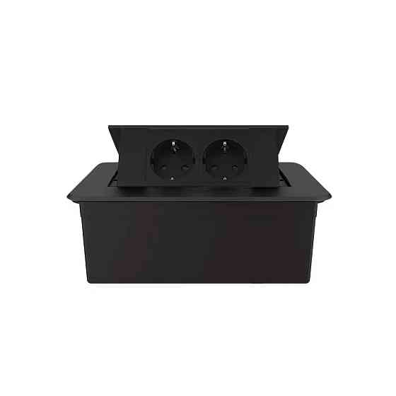 LIVOLO Меблева розетка подвійна LIVOLO чорна, вбудована у стільницю, для кухні/офісу/конференц- Коломия