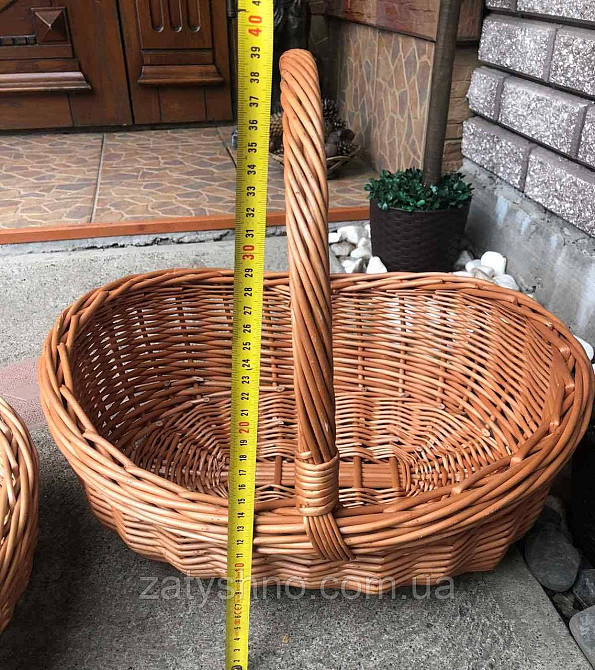 Корзина пасхальная  широкая из лозы( 1шт) Киев - изображение 1