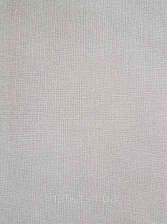 Обои  виниловые на флизелине Sintra Structure однотонные под ткань полоски сеточкой светло серые с глянцем 460412 Киев