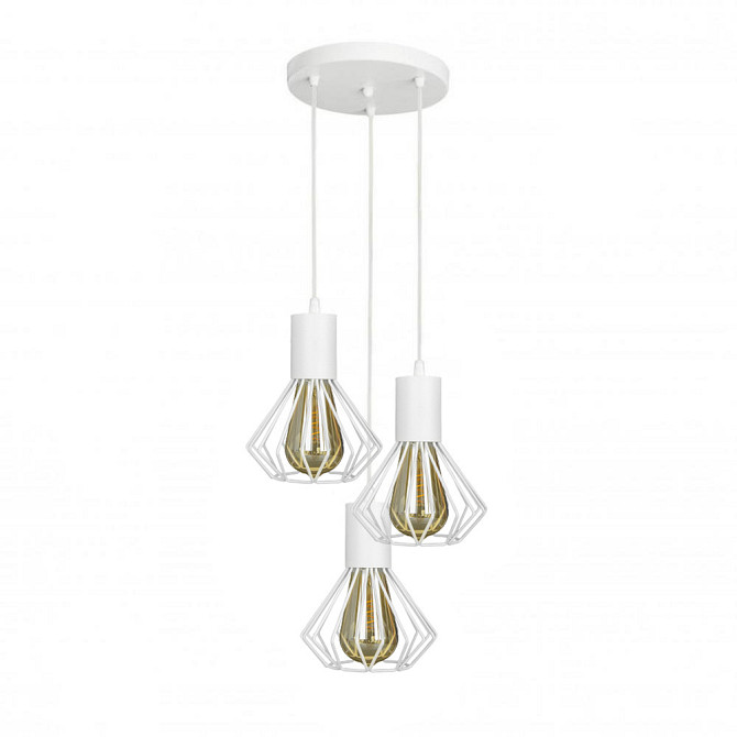 Подвесной светильник лофт 3-Е27 Diadem NL 2215-3R W Киев - изображение 1