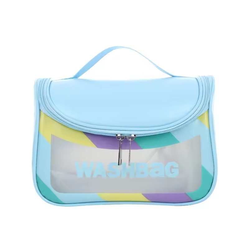 Косметичка женская прозрачная, для ванных пренадлежностей, дорожная, водонепроницаемая, голубая Каменец-Подольский - изображение 3
