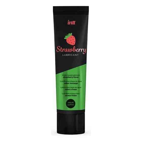 Лубрикант на водной основе Intt Strawberry (100 мл), вкус и аромат клубники, без сахара Sex Aura Киев