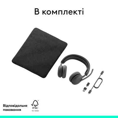 Наушники Logitech Zone Wireless 2 ES Busines Graphite (981-001498) Вінниця