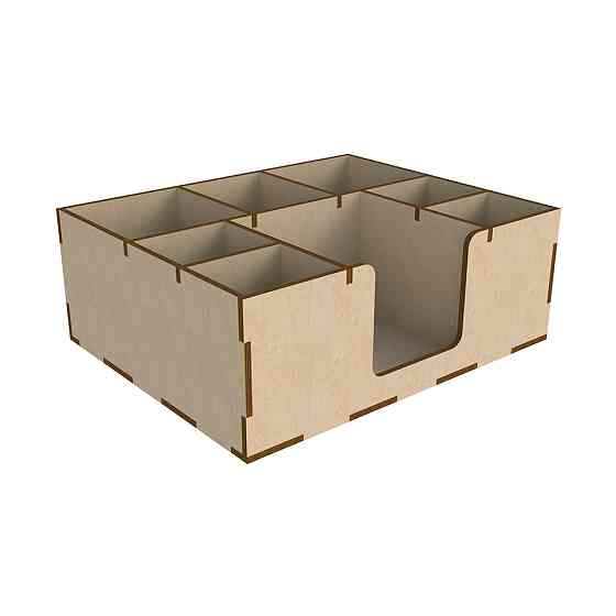 Органайзер EKOSTAR дерев'яний з отворами д/кришок Київ