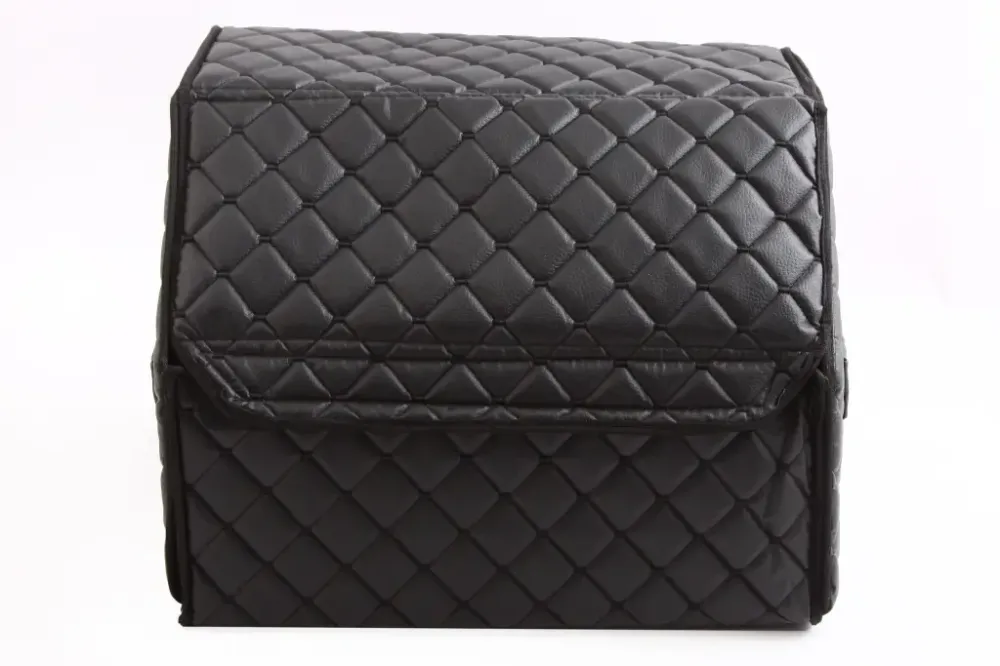 Сумка в багажник на липучках кожзам 40*30*30 см АвтоКомфорт черный Винница - изображение 2