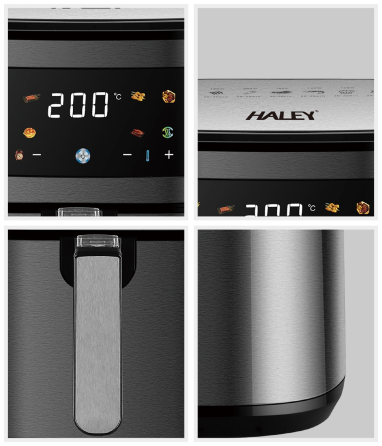 Мультипечі-аерогриль Haley HY-2525 2000Вт з висувною кошиком, безолійна фритюрниця з електронним управлінням Одеса