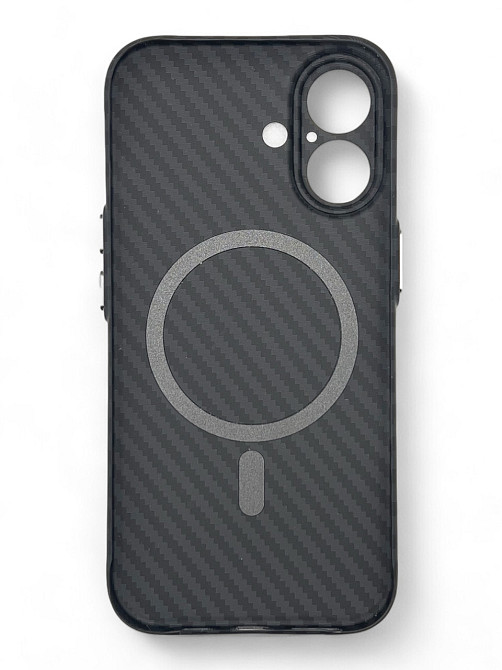 Чохолнакладка BeCover Carbonite Case MagSafe для Apple iPhone 16 Black (712067) Чорний Харків - фото 2