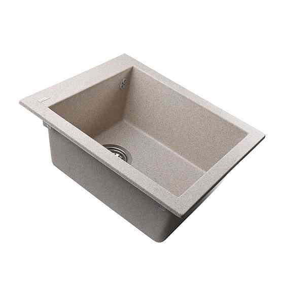 Гранітна мийка Globus Lux LAMA мигдаль 410х500 мм-А0008 Київ