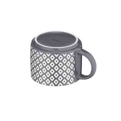 Чашка Ardesto Weaving E, 330мл, порцеляна, біло-чорний (AR3473E) Винница