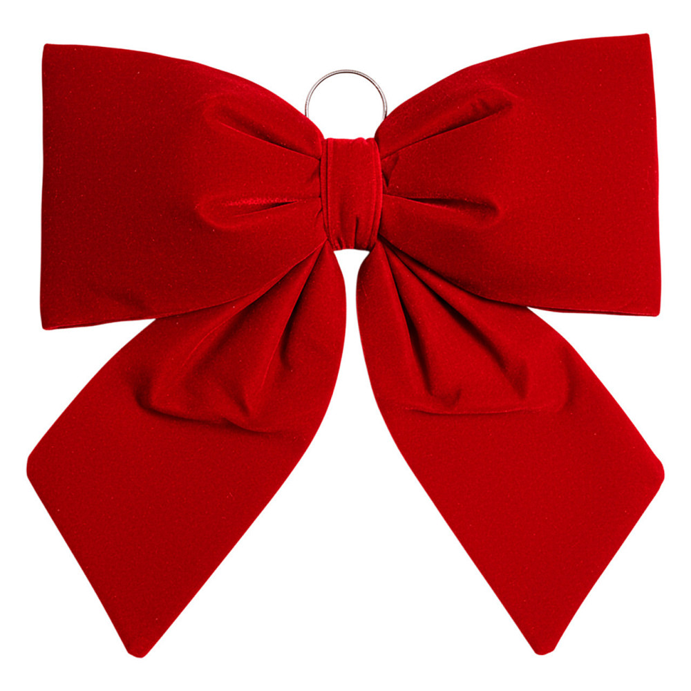 Оксамитовий бант для декору на ялинку 55×70 (см) Бордовий CR-2-1 Київ - фото 2